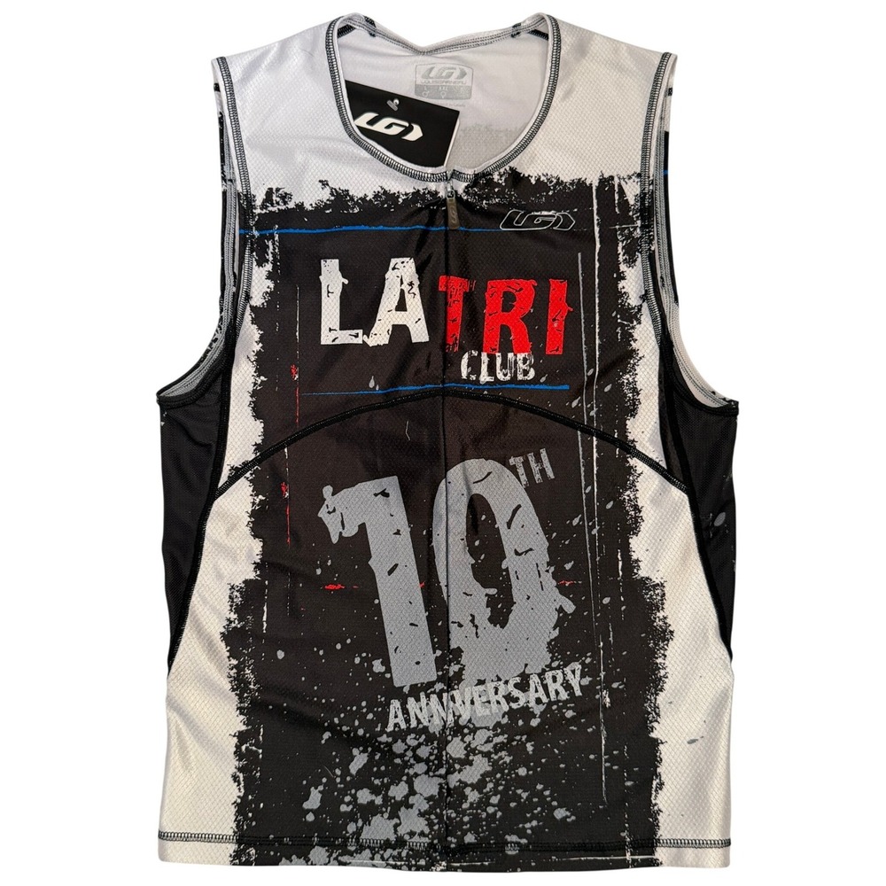 Louis Garneau Mens L Tritek E.PRO Triathlon Top Jersey LA Tri Club 10th Anniv
